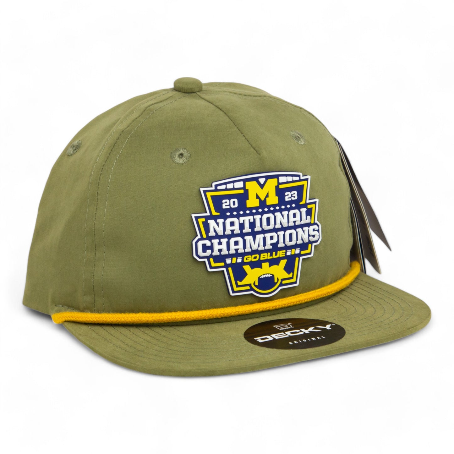 Michigan Wolverines College Football National Champions 3D Classic Rope Hat- Loden/ Amber