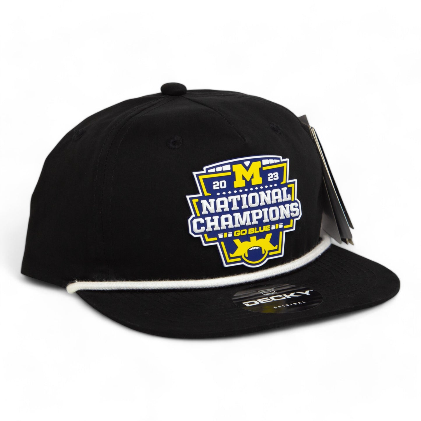 Michigan Wolverines College Football National Champions 3D Classic Rope Hat- Black/ White