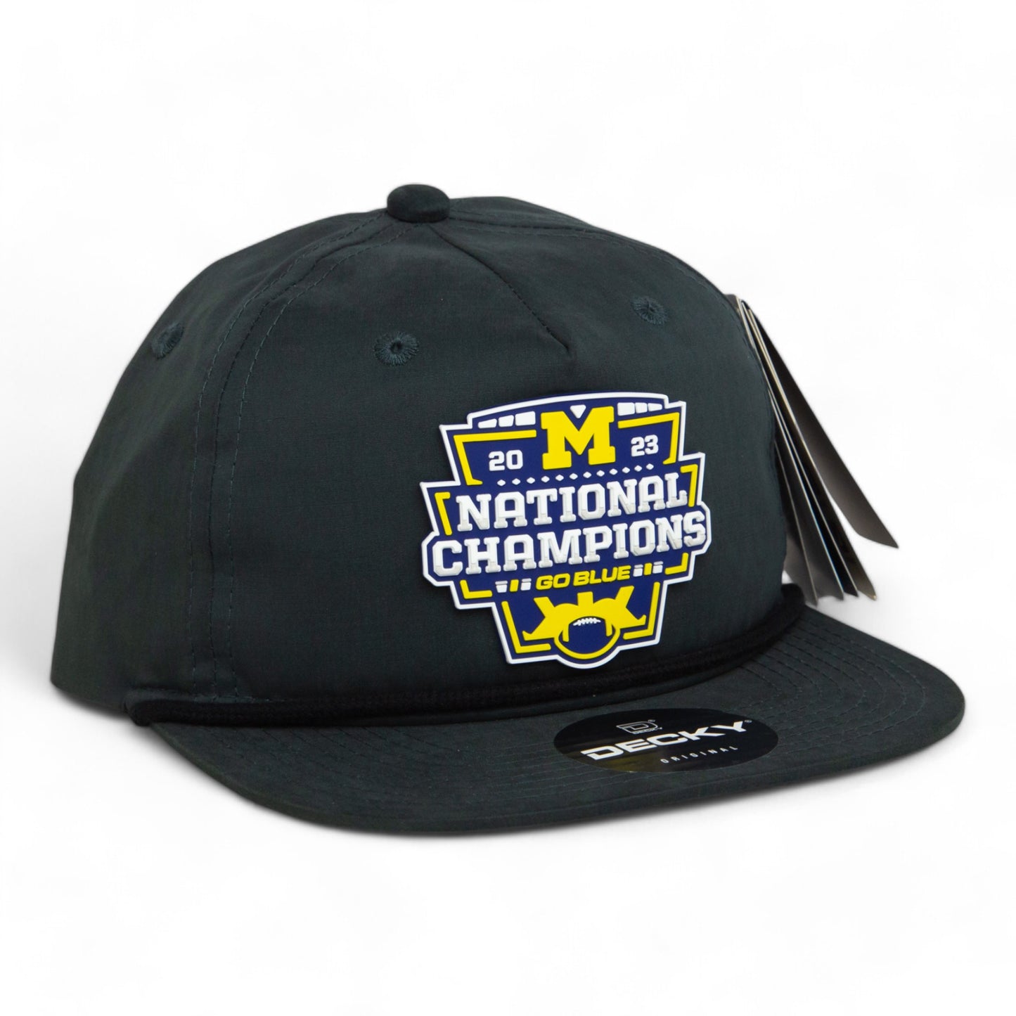 Michigan Wolverines College Football National Champions 3D Classic Rope Hat- Charcoal/ Black