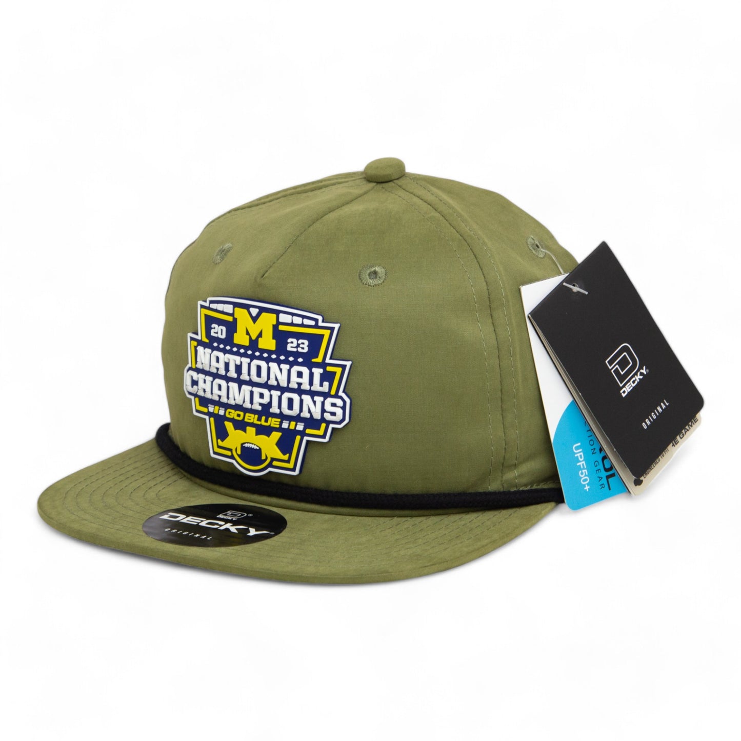 Michigan Wolverines College Football National Champions 3D Classic Rope Hat- Loden/ Black