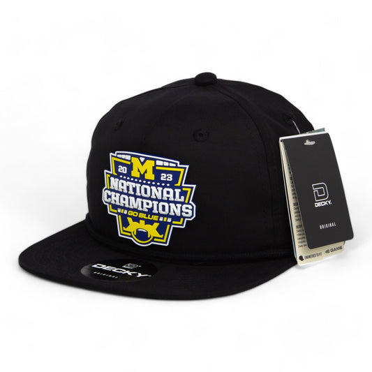 Michigan Wolverines College Football National Champions 3D Classic Rope Hat- Black