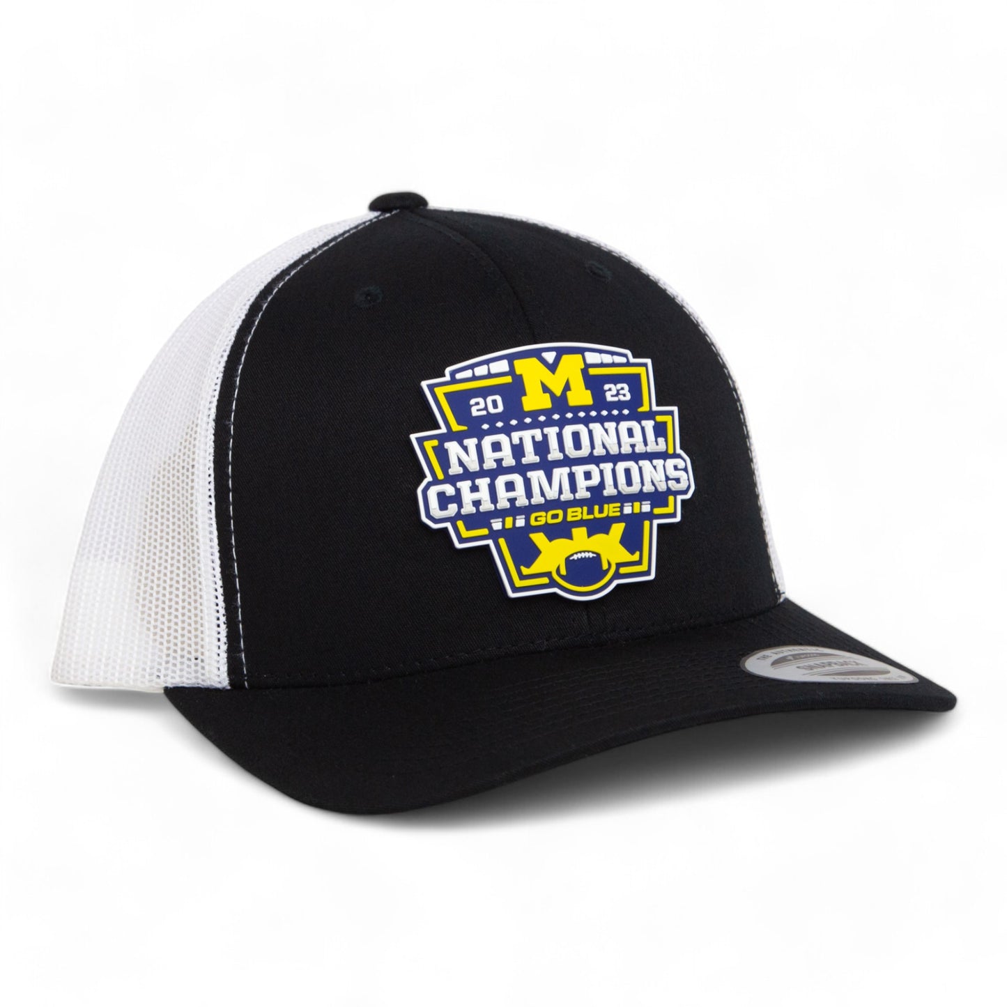 Michigan Wolverines College Football National Champions 3D YP Snapback Trucker Hat- Black/ White