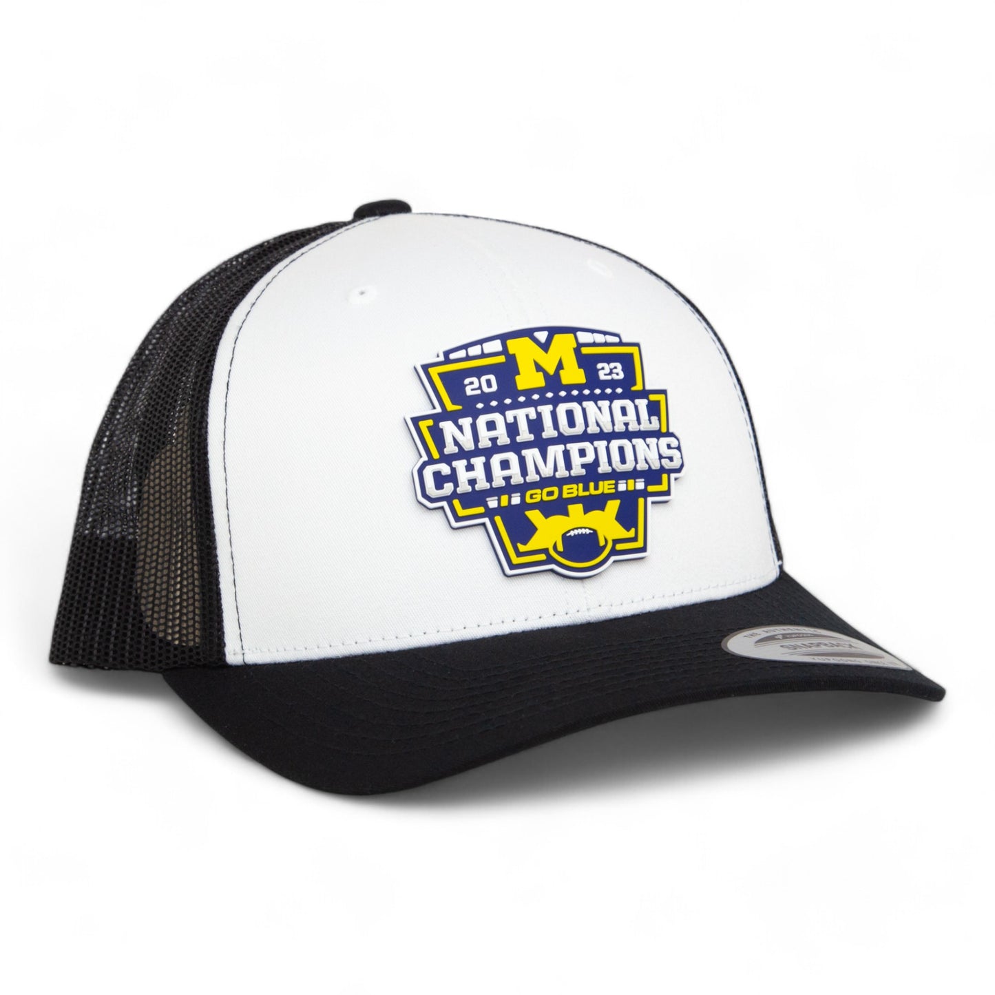 Michigan Wolverines College Football National Champions 3D YP Snapback Trucker Hat- White/ Black