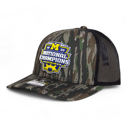 Michigan Wolverines College Football National Champions 3D Snapback Trucker Hat- Realtree Original/ Black