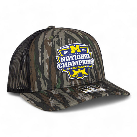 Michigan Wolverines College Football National Champions 3D Snapback Trucker Hat- Realtree Original/ Black