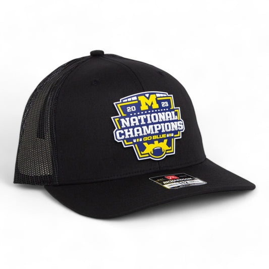 Michigan Wolverines College Football National Champions 3D Snapback Trucker Hat- Black