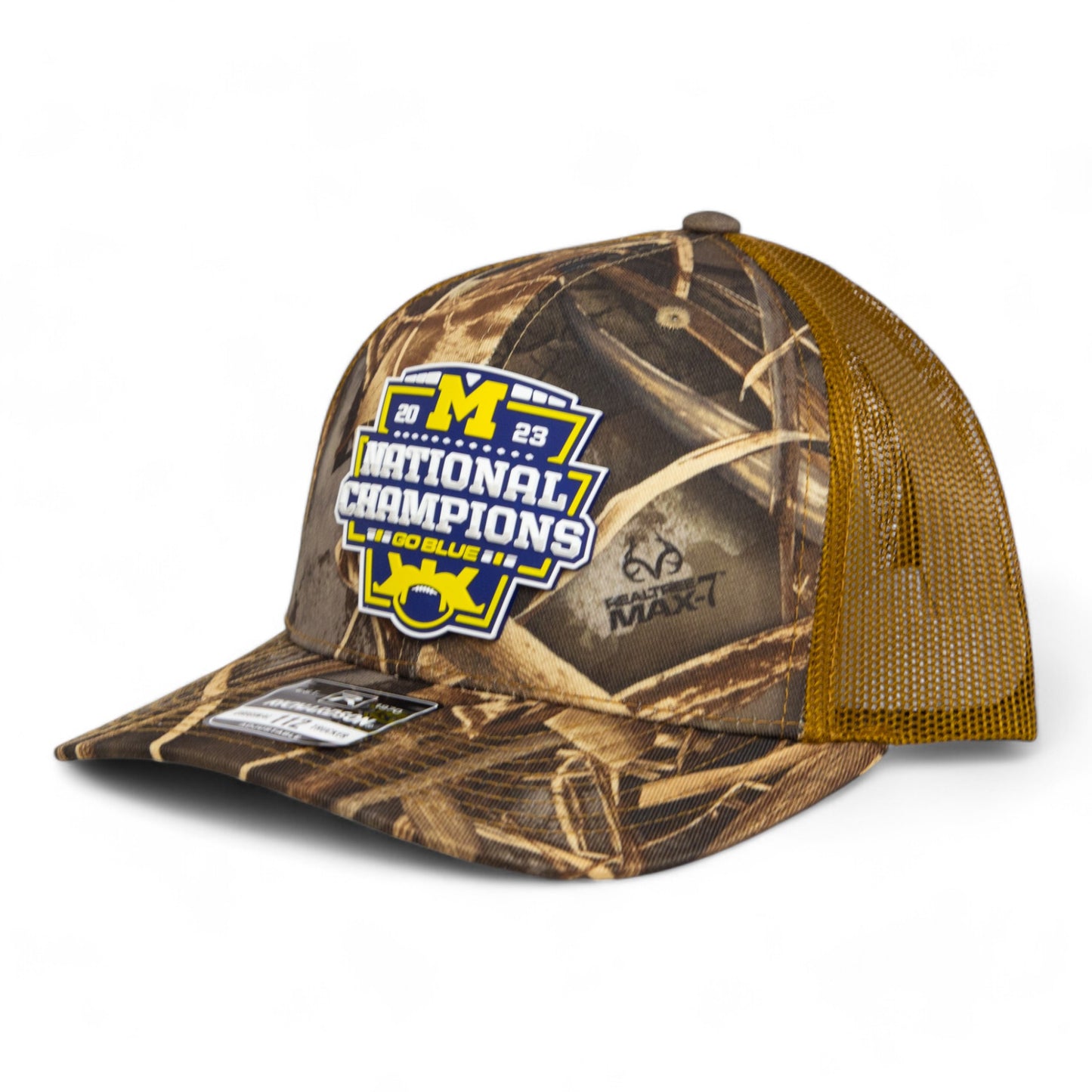 Michigan Wolverines College Football National Champions 3D Snapback Trucker Hat- Realtree Max 7/ Buck