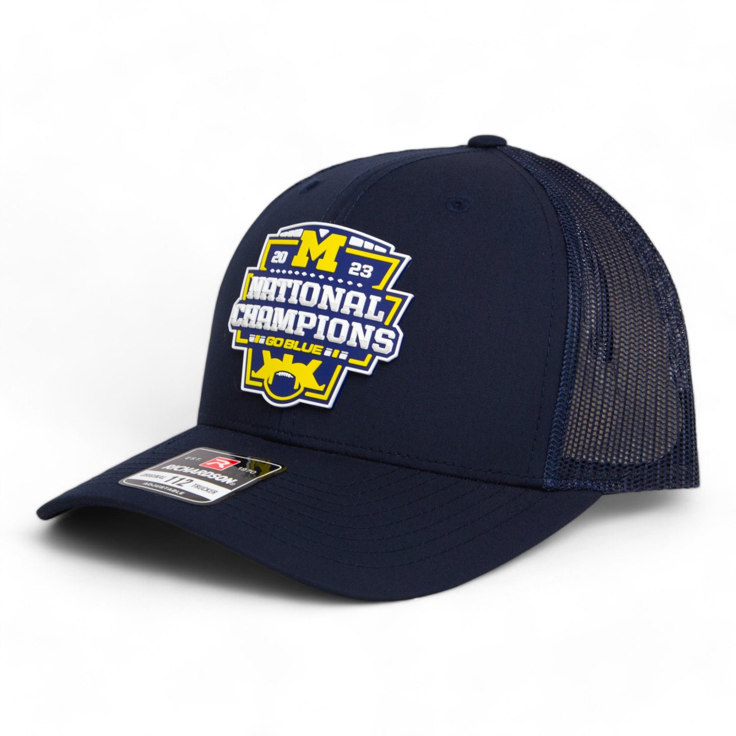 Michigan Wolverines College Football National Champions 3D Snapback Trucker Hat- Navy