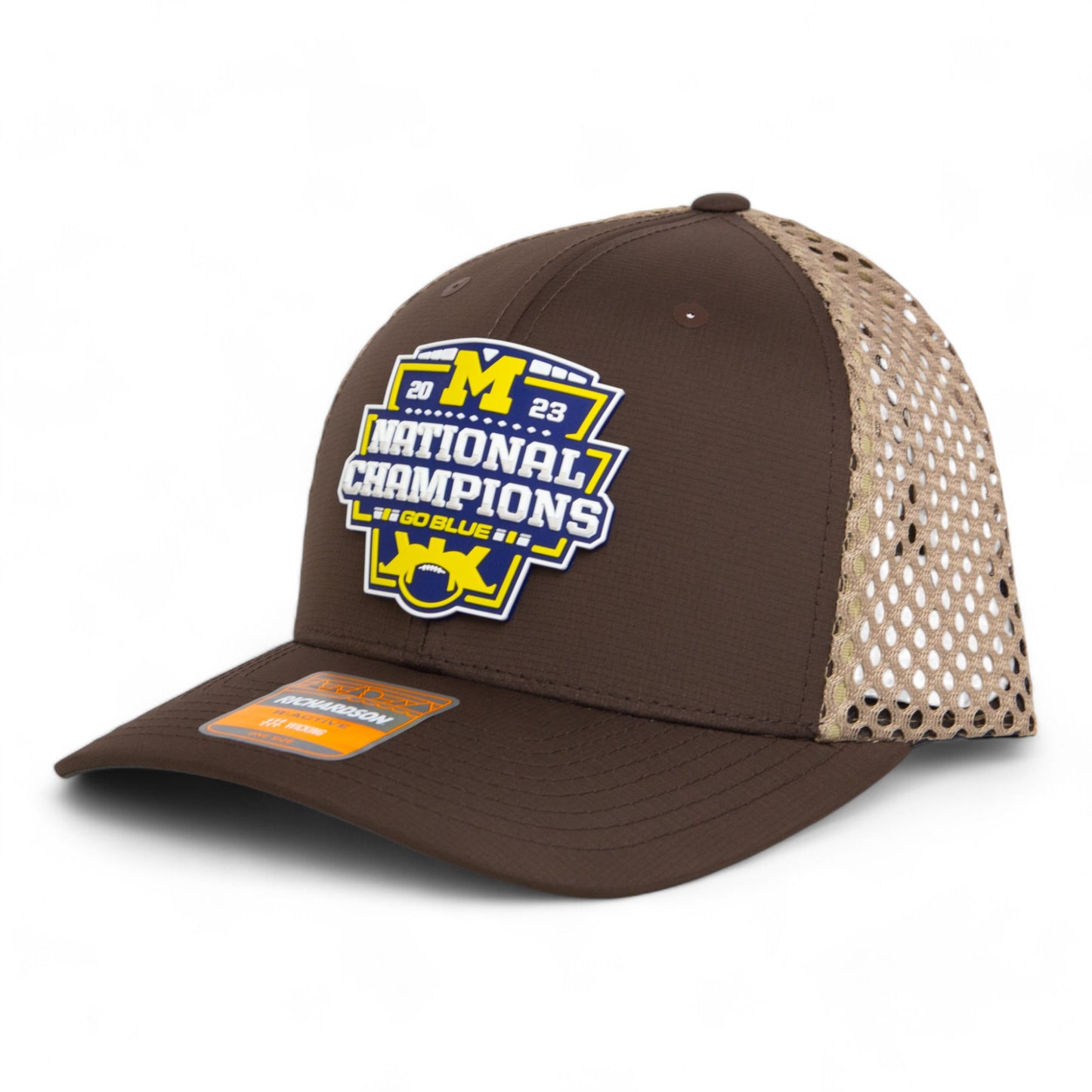 Michigan Wolverines College Football National Champions 3D Snapback Tilikum Trucker Hat- Brown/ Tan