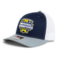 Michigan Wolverines College Football National Champions 3D Snapback Trucker Hat- Navy/ White/ Heather Grey