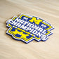 Michigan Wolverines College Football National Champions 3D YP Snapback Trucker Hat- Heather Grey/ Black