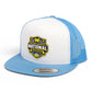 Michigan Wolverines 2026 Basketball National Champions 3D YP Snapback Flat Bill Trucker Hat- White/ Sky Blue