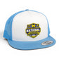 Michigan Wolverines 2026 Basketball National Champions 3D YP Snapback Flat Bill Trucker Hat- White/ Sky Blue