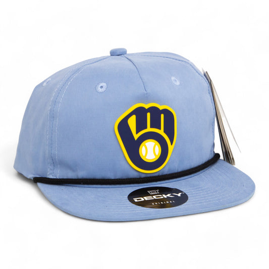 Milwaukee Brewers 3D Classic Rope Hat- Sky/ Black