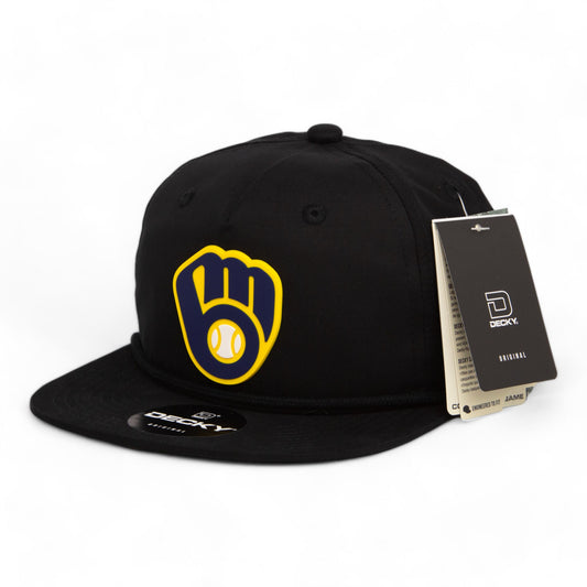 Milwaukee Brewers 3D Classic Rope Hat- Black