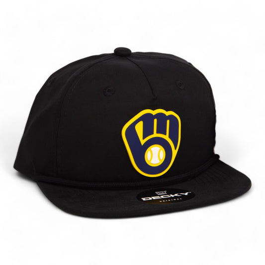 Milwaukee Brewers 3D Classic Rope Hat- Black