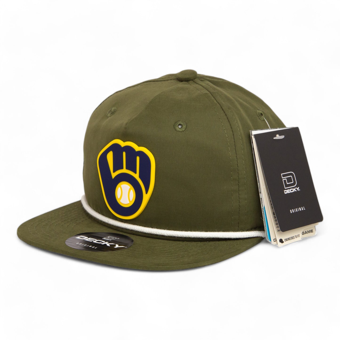 Milwaukee Brewers 3D Classic Rope Hat- Olive/ White