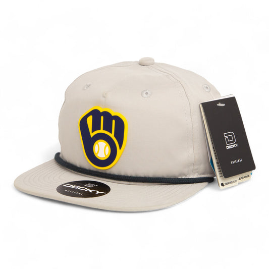 Milwaukee Brewers 3D Classic Rope Hat- Grey/ Charcoal