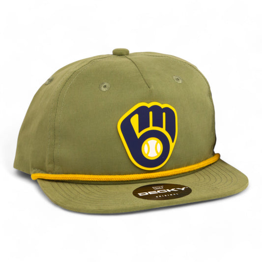 Milwaukee Brewers 3D Classic Rope Hat- Loden/ Amber