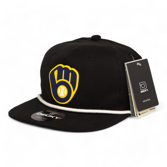 Milwaukee Brewers 3D Classic Rope Hat- Black/ White