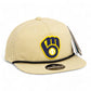 Milwaukee Brewers 3D Perforated Rope Hat- Birch/ Black