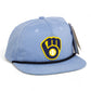 Milwaukee Brewers 3D Perforated Rope Hat- Sky/ Black