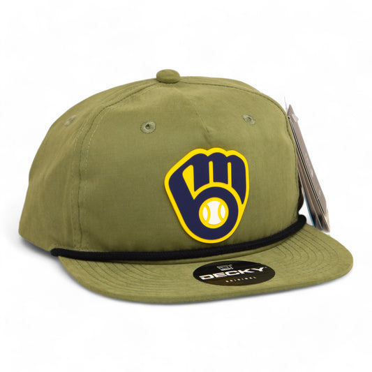 Milwaukee Brewers 3D Classic Rope Hat- Loden/ Black