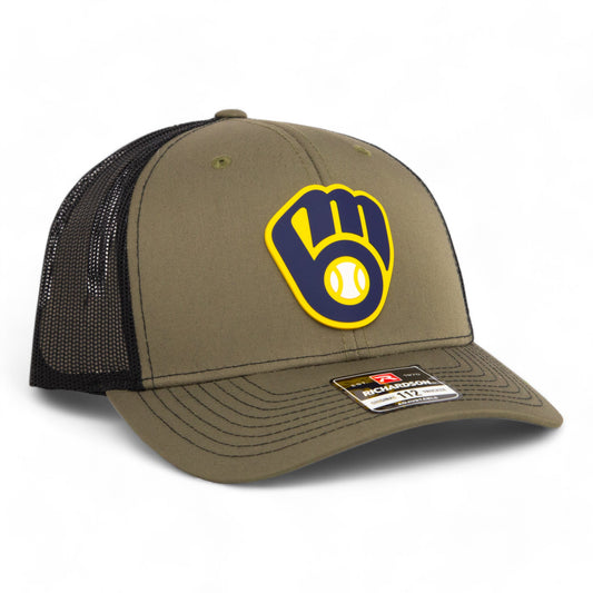 Milwaukee Brewers 3D Snapback Trucker Hat- Loden/ Black