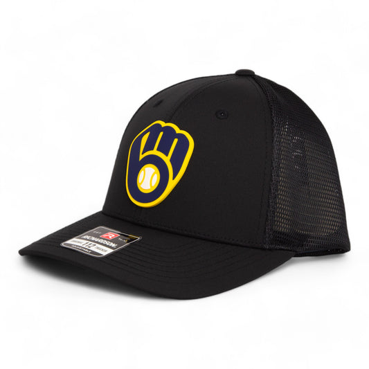 Milwaukee Brewers 3D Snapback Trucker Hat- Black