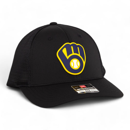 Milwaukee Brewers 3D Snapback Trucker Hat- Black