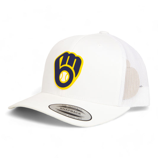 Milwaukee Brewers 3D YP Snapback Trucker Hat- White