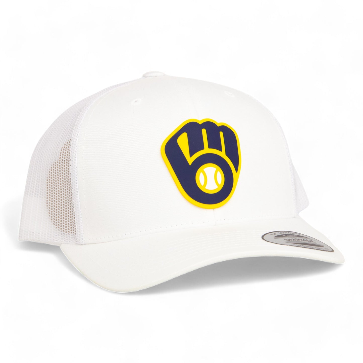 Milwaukee Brewers 3D YP Snapback Trucker Hat- White