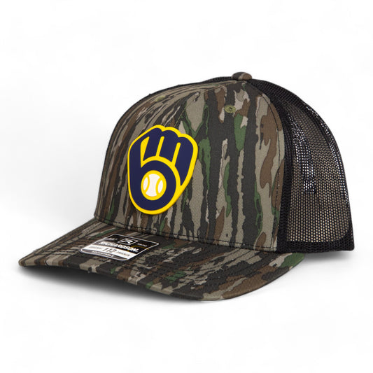 Milwaukee Brewers 3D Snapback Trucker Hat- Realtree Original/ Black