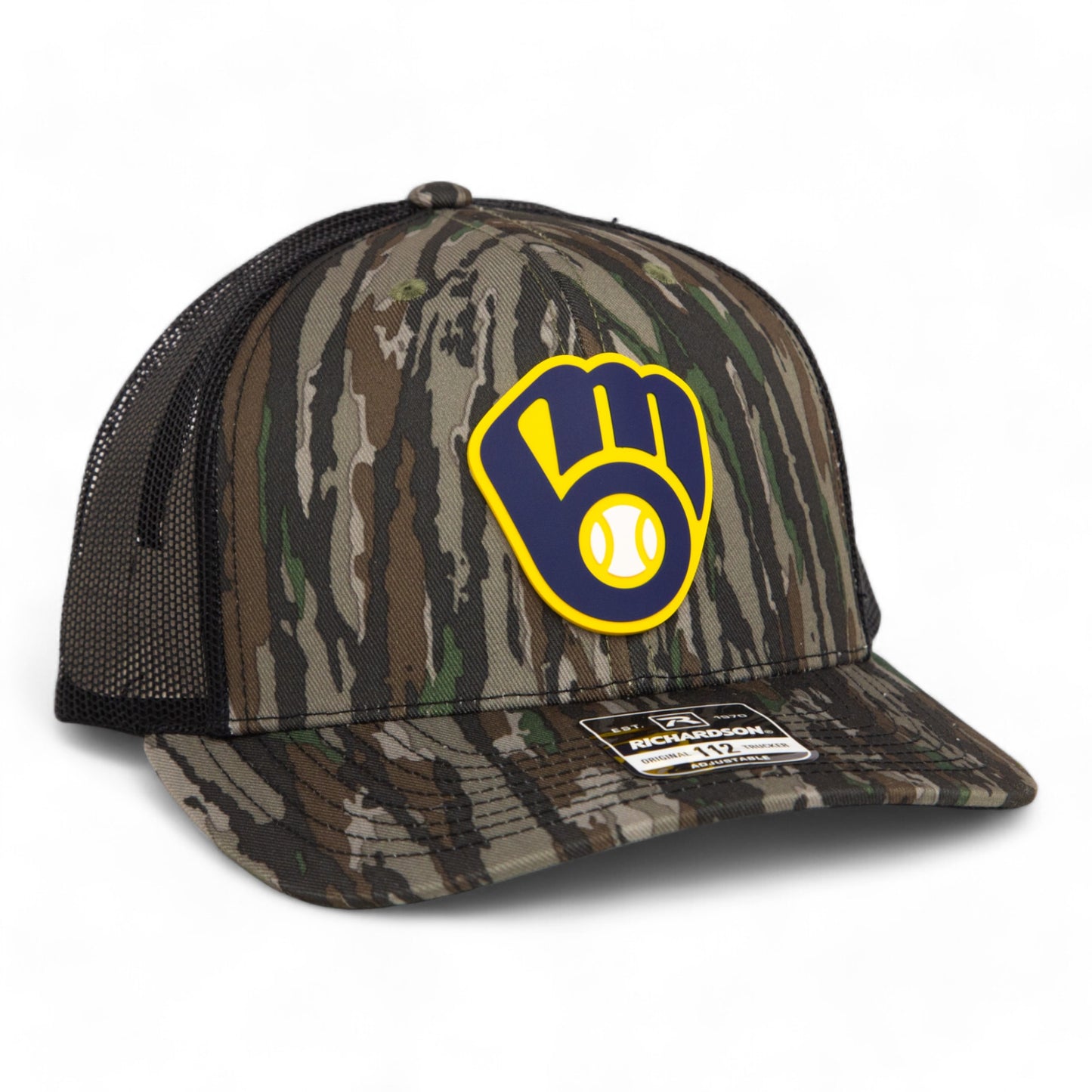 Milwaukee Brewers 3D Snapback Trucker Hat- Realtree Original/ Black