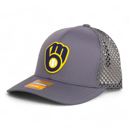 Milwaukee Brewers 3D Snapback Tilikum Trucker Hat- Charcoal