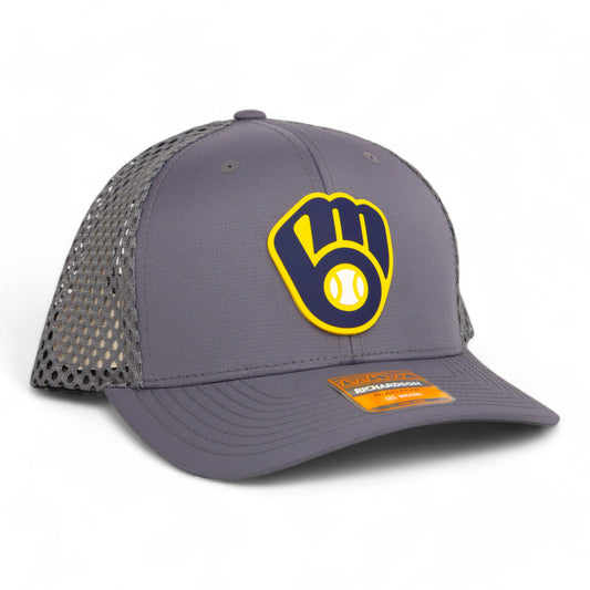 Milwaukee Brewers 3D Snapback Tilikum Trucker Hat- Charcoal