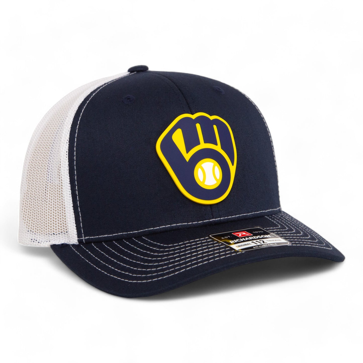 Milwaukee Brewers 3D Snapback Trucker Hat- Navy/ White