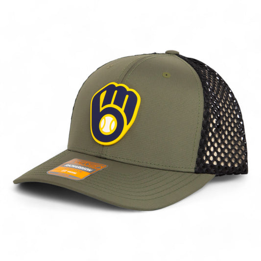 Milwaukee Brewers 3D Snapback Tilikum Trucker Hat- Loden/ Black