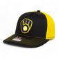 Milwaukee Brewers 3D Snapback Trucker Hat- Black/ Yellow