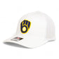 Milwaukee Brewers 3D Snapback Trucker Hat- White