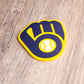 Milwaukee Brewers 3D Snapback Trucker Hat- Charcoal/ Navy