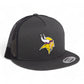 Minnesota Vikings 3D YP Snapback Flat Bill Trucker Hat- Charcoal/ Black