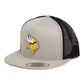 Minnesota Vikings 3D YP Snapback Flat Bill Trucker Hat- Silver/ Black