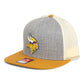 Minnesota Vikings 3D Wool Blend Flat Bill Hat- Heather Grey/ Birch/ Biscuit