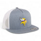 Minnesota Vikings 3D YP Snapback Flat Bill Trucker Hat- Heather Grey/ White