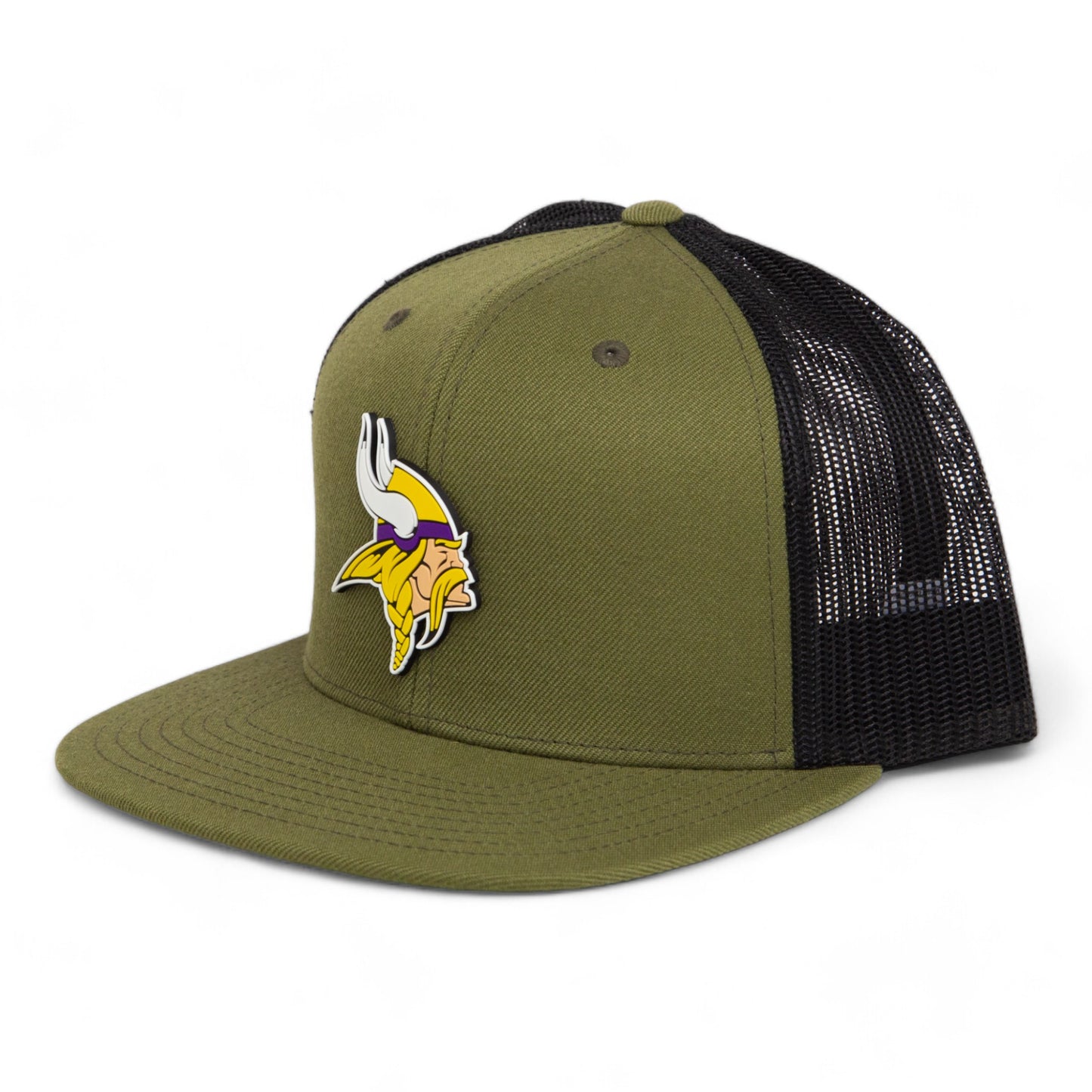 Minnesota Vikings 3D Wool Blend Flat Bill Hat- Loden/ Black