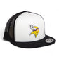 Minnesota Vikings 3D YP Snapback Flat Bill Trucker Hat- White/ Black