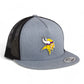 Minnesota Vikings 3D YP Snapback Flat Bill Trucker Hat- Heather Grey/ Black