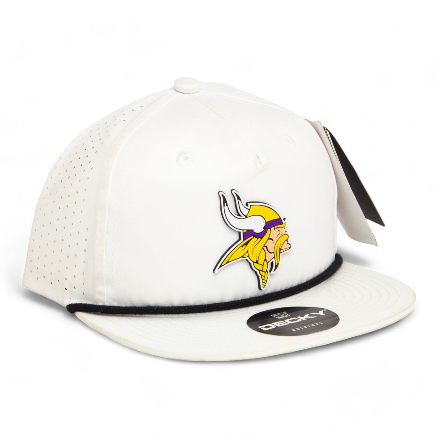 Minnesota Vikings 3D Perforated Rope Hat- White/ Black