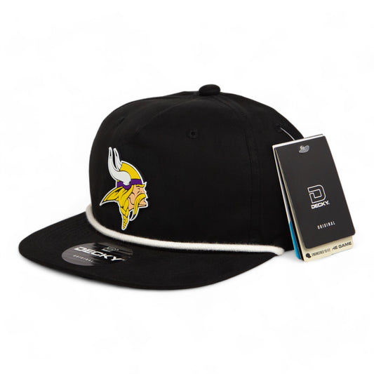 Minnesota Vikings 3D Classic Rope Hat- Black/ White